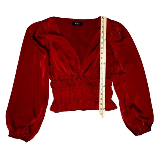 Reset by Jane Deep Red Size Medium Top - Picture 2 of 6